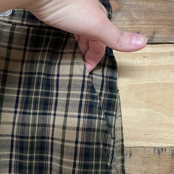 St John’s Bay size 44 Plaid Shorts in Brown and Black 100% Cotton with Pockets - Picture 4 of 10